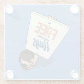 Freie Hedge Hugs Funny Igel Picket Cartoon Glasuntersetzer (Rückseite)