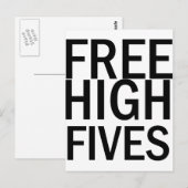 Freie High Fives Postkarte (Vorne/Hinten)