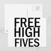 Freie High Fives Postkarte (Vorne/Hinten)