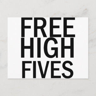 Freie High Fives Postkarte