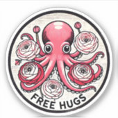 Freie Hugs Aufkleber (Vorderseite)