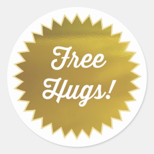 Freie Hugs! Aufkleber / Imitate Gold Foil (Vorderseite)