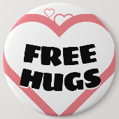 Freie Hugs Button (Vorderseite)