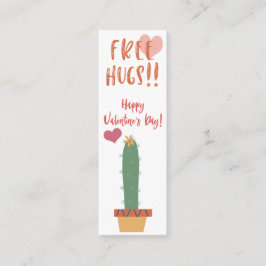 Freie Hugs! Cactus Valentine Mini Lesezeichen Mini Visitenkarte