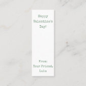 Freie Hugs!  Cactus Valentine Mini Lesezeichen Mini Visitenkarte (Rückseite)