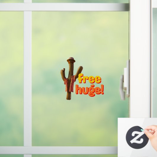 Freie Hugs! Fensteraufkleber (Zuhause)