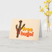 Freie Hugs! Karte (Gelbe Blume)