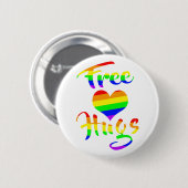 Freie Hugs | LGBTQ+-Preis Button (Vorne & Hinten)