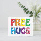 Freie Hugs Postkarte (Stehend Vorderseite)