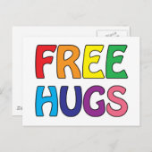 Freie Hugs Postkarte (Vorne/Hinten)