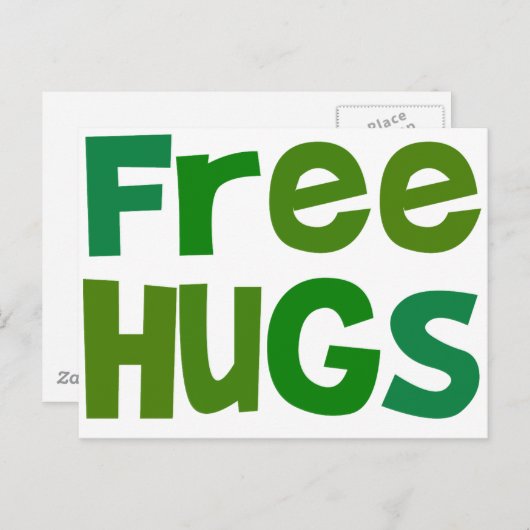 Freie Hugs Postkarte (Vorne/Hinten)