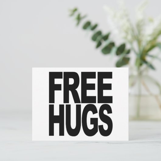 Freie Hugs Postkarte (Stehend Vorderseite)
