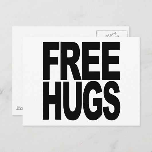 Freie Hugs Postkarte (Vorne/Hinten)