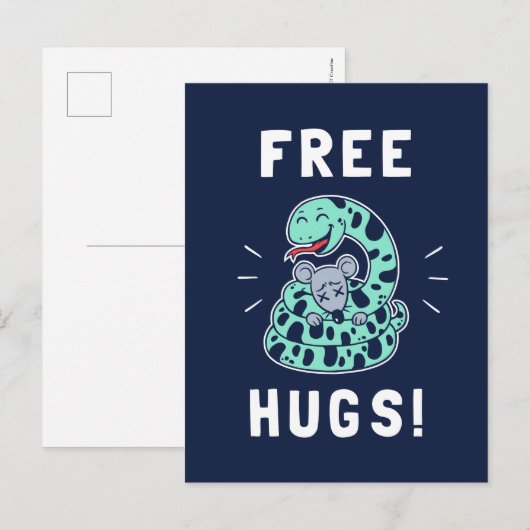 Freie Hugs Postkarte (Vorne/Hinten)