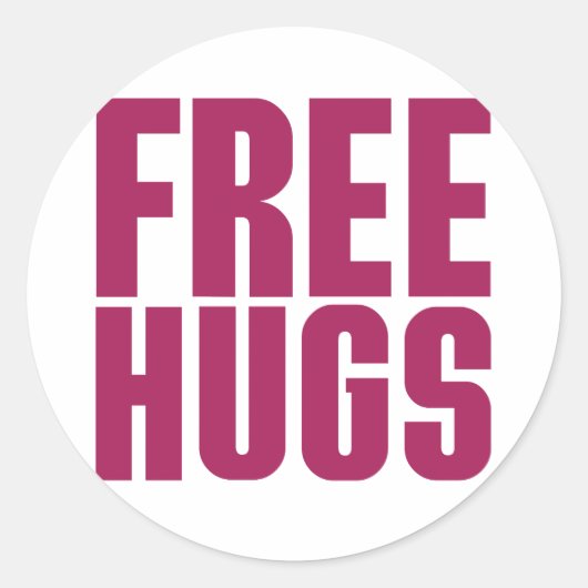 Freie Hugs Runder Aufkleber (Vorderseite)