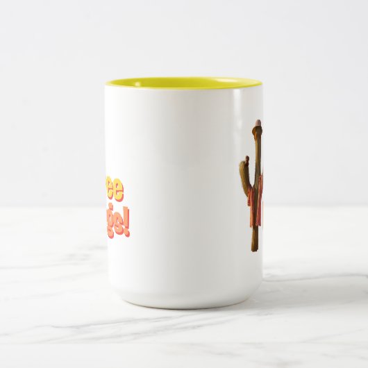 Freie Hugs! Zweifarbige Tasse (Mittel)