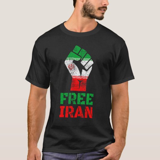 FREIE IRAN IRANISCHE FLAGGENFRAUEN - LEBENSFREIHEI T-Shirt (Vorderseite)