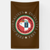 Freie Journalisten Freie Palästina Banner (Vertikal)