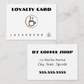 Freie Kaffee-Kaffeestube-Loyalitäts-Karte Treuekarte (Vorne/Hinten)