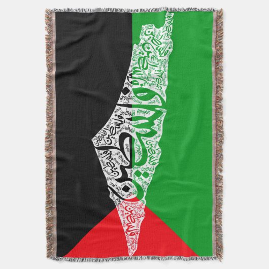 Freie Karte und Flagge Palästinas ف ل س ط ي ن Decke (Vorderseite Vertikal)