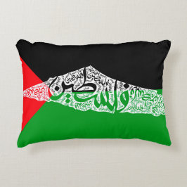 Freie Karte und Flagge Palästinas ف ل س ط ي ن Dekokissen