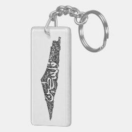 Freie Karte und Flagge Palästinas ف ل س ط ي ن Schlüsselanhänger