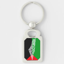 Freie Karte und Flagge Palästinas ف ل س ط ي ن Schlüsselanhänger