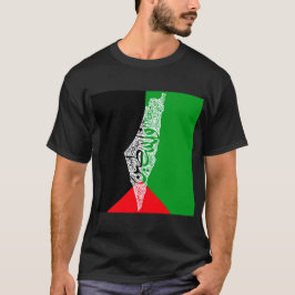 Freie Karte und Flagge Palästinas ف ل س ط ي ن T-Shirt