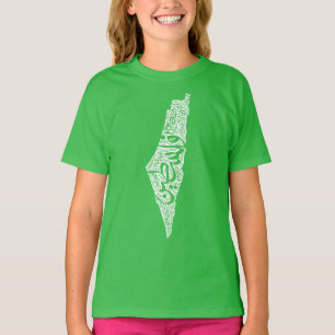 Freie Karte und Flagge Palästinas ف ل س ط ي ن T-Shirt