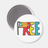 Freie katalanische Unabhängigkeit Magnet (Vorderseite/Rückseite)