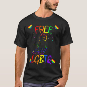 Freie Katzen hören LGBTQ Lesben Prizen T-Shirt
