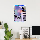 Freie Keyboard-Musik Poster (Heimbüro)