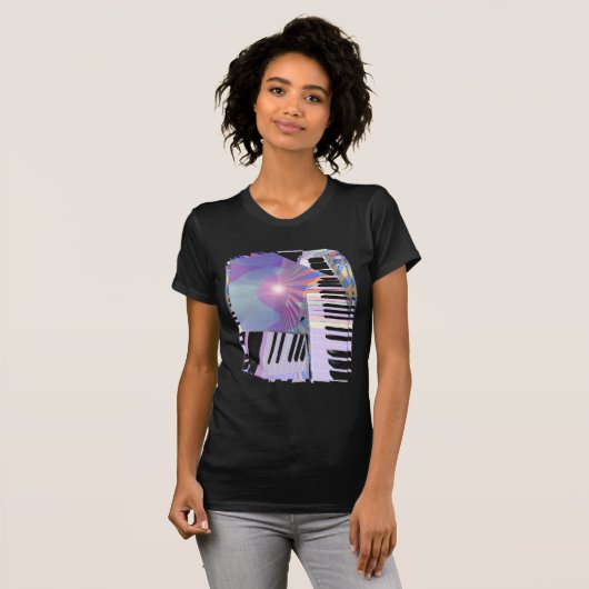 Freie Keyboard-Musik T-Shirt (Vorne ganz)