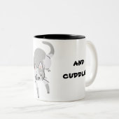 Freie Knüppel- und Kätzchenstimmen Zweifarbige Tasse (VorderseiteRechts)