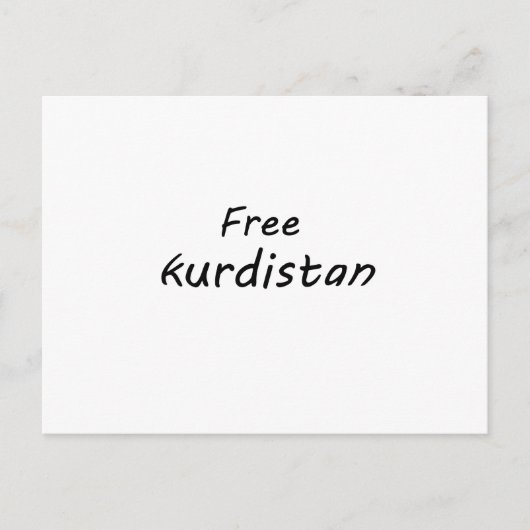 Freie Kurdistan Postkarte (Vorderseite)