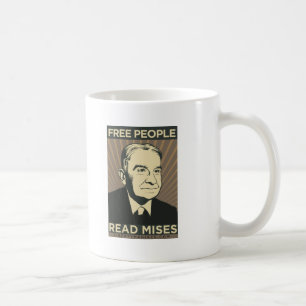 Freie Leute lasen Mises Kaffeetasse