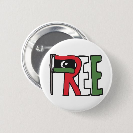 Freie Libyen Button (Vorne & Hinten)