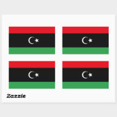 Freie libysche Flagge Rechteckiger Aufkleber (Blatt)