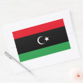 Freie libysche Flagge Rechteckiger Aufkleber (Umschlag)