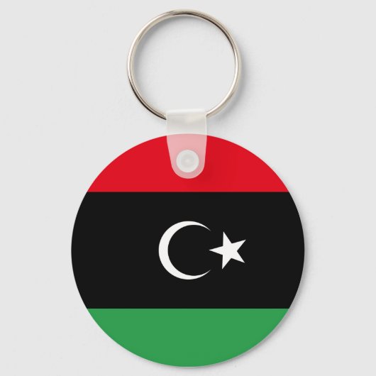 Freie libysche Flagge Schlüsselanhänger (Vorderseite)