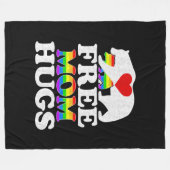 Freie Mama Hugs Frauen LGBT Pride Mama Bear Fleecedecke (Vorderseite (Horizontal))