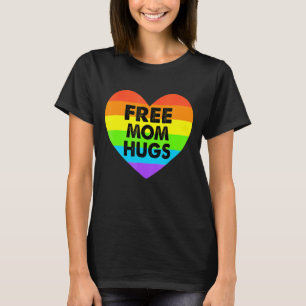 Freie Mama Hugs Gay Pride Transgender Rainbow Hear T-Shirt