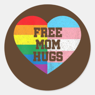 Freie Mama Hugs Gay Pride Transgender-Regenbogenfl Runder Aufkleber
