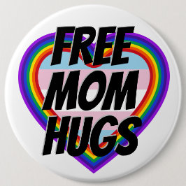 Freie Mama Hugs LGBT Pride Rainbow Herz Button