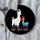 Freie Mama Hugs Mama Llama Button (Beispiel)