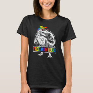 Freie Mama Hugs Mamasaurus Dinosaur Rex Ally Rainb T-Shirt