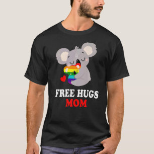 Freie Mama Hugs Niedlich Mama Koala Lgbtq Pride Fl T-Shirt