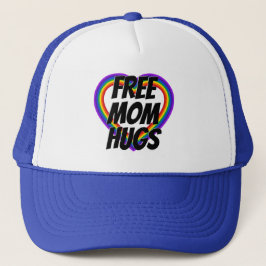 Freie Mama Hugs Pride Rainbow Heart Trucker Hat Truckerkappe