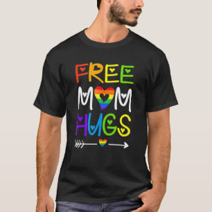 Freie Mama Hugs Rainbow Heart Lgbt T-Shirt