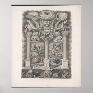 Freie Masons Felsen der Oddfellowship Poster